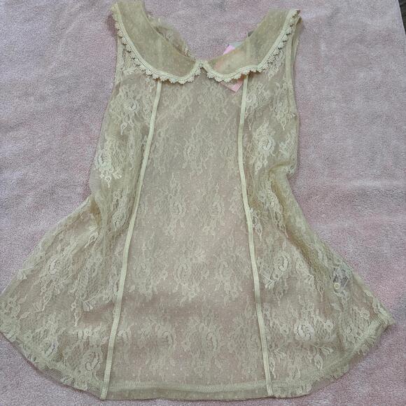 Tops - y2k lace‎ polka dot fairy core top